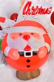Karakteristik Sesli Noel Baba Tasarım Kauçuk Köpek Topu  -25 cm Çap - 3