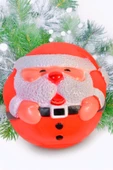 Karakteristik Sesli Noel Baba Tasarım Kauçuk Köpek Topu  -25 cm Çap - 4
