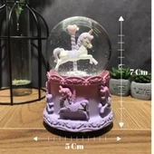 Dekoratif Mini Kar Küresi Unicorn (7cmx5cm) - 1