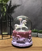 Dekoratif Mini Kar Küresi Unicorn (7cmx5cm) - 2