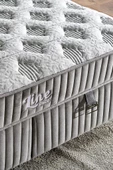 Line Visco Yatak 90x200 cm Tek Kişilik 28 cm Visco Süngerli Yaylı Lüks Yatak Orta Sert Koyu Gri - 4