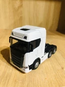 Sesli Işıklı Ölçekli 1/43 Dorsesiz Tır Kafası Açılabilir Kupalı Beyaz - 1