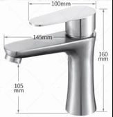 INOX LAVABO BATARYASI MAT GRİ PASLANMAZ GARANTİLİ MUSLUK PRİNÇ AÇ KAPA ERGONOMİK - 8