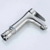INOX LAVABO BATARYASI MAT GRİ PASLANMAZ GARANTİLİ MUSLUK PRİNÇ AÇ KAPA ERGONOMİK - 5