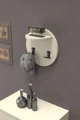 Askılık Duvar Elbise Askılığı Portmanto Üstü Kremm - 1