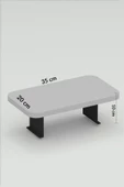 Yan Sehpa Ayarlanabilir Tepsi DİKDÖRTGEN Dekoratif Modern Yatay Dikey Koltuk Sehpası BENDİR - 4