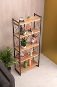 Kitaplık 5 Raflı Ceviz 180 Cm - 1