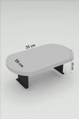 Yan Sehpa Ayarlanabilir Tepsi OVAL Dekoratif Modern Yatay Dikey Koltuk Sehpası EFES - 5