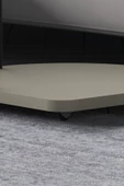 Yan Sehpa Tekerlekli Servis Sehpası Hnd Oval Krem - 3