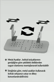 Yan Sehpa Ayarlanabilir Tepsi DİKDÖRTGEN Dekoratif Modern Yatay Dikey Koltuk Sehpası BENDİR - 3