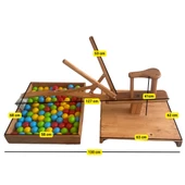 MukoToys Ahşap Ekskavatör,Montessori Çocuk Gelişimi İçin Ahşap Kepçe - 4