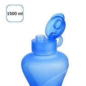 Sporcu Tipi Suluk Pratik 1500ml Kapasiteli Mavi El Matarası - 8