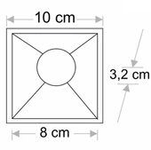 CATA Pars Beyaz Kare Sıva Altı Spot GU-10 Duylu (Ampulsüz) thumbnail 2
