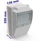 MUTLUSAN 138x226x127 Kombinasyon Kutusu Termoplastik Gri IP65 (Boş) - 2