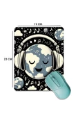 SonicTouch Huzur Vakti Dünya Temalı Pürüzsüz Yüzey Kaymaz Taban Dikişsiz Kenar Gamer Oyuncu Mouse Pad 19x23cm - 2