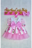 Kız Çocuk Pembe Kabarık Tüllü Hello Kitty Elbise - 3