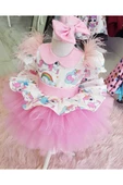 Kız Çocuk Pembe My Little Pony Unicorn Tüllü Elbise - 1