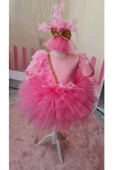 Şeker Pembe Kabarık Tütülü Elbise - 1