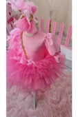 Şeker Pembe Kabarık Tütülü Elbise - 4