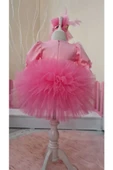 Şeker Pembe Kabarık Tütülü Elbise - 5
