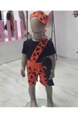 Erkek Çocuk Turuncu Taş Devri Bambam Kostüm - 1