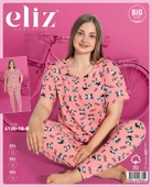 ELİZ 4130-18 DESENLİ BAYAN BATTAL PIJAMA TAKIM - 2