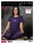 CHARME K-300-250 MİLAN BAYAN GENÇ BEYZİK KISA KOL PİJAMA TAKIMI - 1