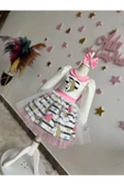 Kız çocuk unicorn elbise, kabarık elbise, pony elbise - 7