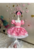Pembe Minnie Mouse elbisesi Minnie Mouse'un doğum günü elbisesi. minnie fare kostümü - 6