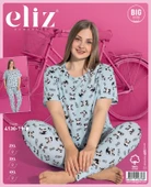 ELİZ 4130-19 DESENLİ BAYAN BATTAL PIJAMA TAKIM - 1