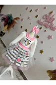 Kız çocuk unicorn elbise, kabarık elbise, pony elbise - 8