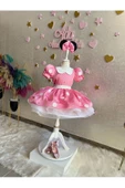 Pembe Minnie Mouse elbisesi Minnie Mouse'un doğum günü elbisesi. minnie fare kostümü - 1