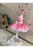 Pembe Minnie Mouse elbisesi Minnie Mouse'un doğum günü elbisesi. minnie fare kostümü - 8