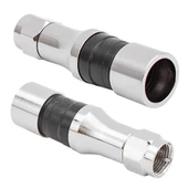 Ayt Erkek Sıkmalı RG11 F Konnektör Compressıon CTF111 Boğazlı İğneli Kablolu Tv Uydu Dijital Sistem Konnektörü thumbnail 1