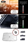 Teknotik Araba Ön Cam Güneşlik Katlanabilir Güneşlik Şemsiye Ön Cam Gölgelik Volkswagen Crafter ile uyumlu - 2