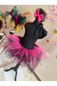 Kız Çocuk Black Pink Tüllü Kuyruklu Kabarık Etek - 1