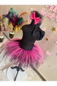 Kız Çocuk Black Pink Tüllü Kuyruklu Kabarık Etek - 3