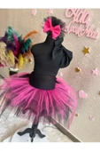 Kız Çocuk Black Pink Tüllü Kuyruklu Kabarık Etek - 7