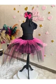 Kız Çocuk Black Pink Tüllü Kuyruklu Kabarık Etek - 6