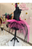 Kız Çocuk Black Pink Tüllü Kuyruklu Kabarık Etek - 4