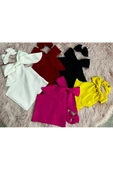 Tek Omuz Fiyonk Detaylı Yazlık 5 Li Bluz Set Ve Tokaları - 1