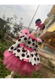 Kız Çocuk Mickey Mouse Pembe Payet Detaylı Tüllü Elbise - 3