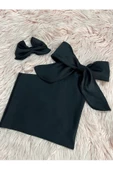 Kız Çocuk Tek Omuz Fiyonk Detaylı Sarı Yazlık Crop Bluz Ve Tokası - 10