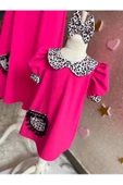 Anne Kız Canlı Pembe Elbise (sepete Ayrı Eklenmelidir) thumbnail 6