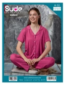 SUDE M-253 BAYAN BAMBU GÖMLEK KISA KOL PİJAMA TAKIMI - 1