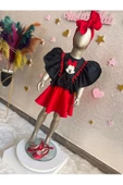 Kız Çocuk Kırmızı Etekli Mickey Mouse Detaylı Takım - 1