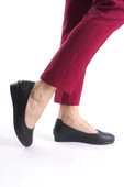Kadın Hakiki Deri Dolgu Topuk Günlük Ayakkabı Slip-On Rahat Taban Kadın Ayakkabı - 2