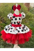 Kız Çocuk Miki Mickey Mouse Kırmızı Tüllü Kabarık Elbise - 3