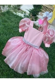 Kız Çocuk Pudra Pembe Kabarık Tüllü Abiye Elbise - 5