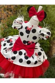 Kız Çocuk Miki Mickey Mouse Kırmızı Tüllü Kabarık Elbise - 7